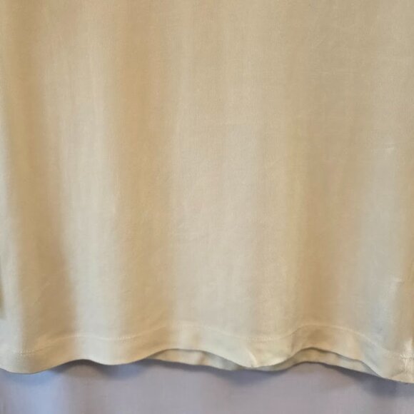 CHICOS TRAVELERS IVORY TOP SIZE 1 MEDIUM (8) VNECK 3/4 SLEEVE CAREER EASY GOING - Picture 4 of 8